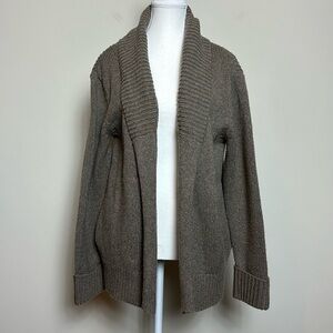 Alexander‎ Wang wool & Alpaca Blend Open Cardigan 2 pockets Light Brown Sz Large